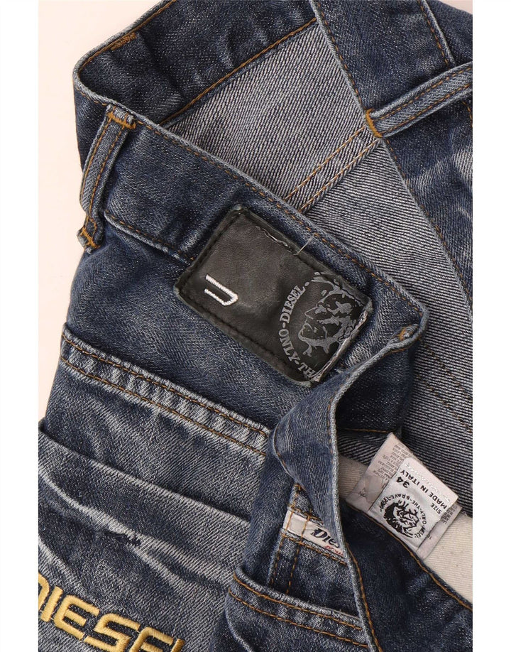 Diesel Mens Straight Jeans W34 L34 Blue Cotton