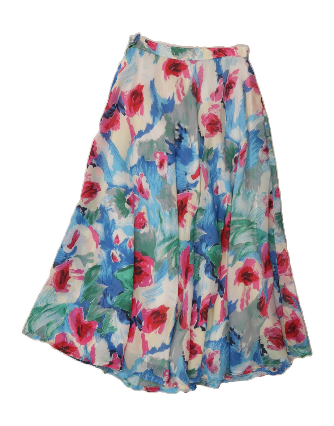 VINTAGE Womens A-Line Skirt W26 Small Multicoloured Floral Vintage Vintage and Second-Hand Vintage from Messina Hembry 