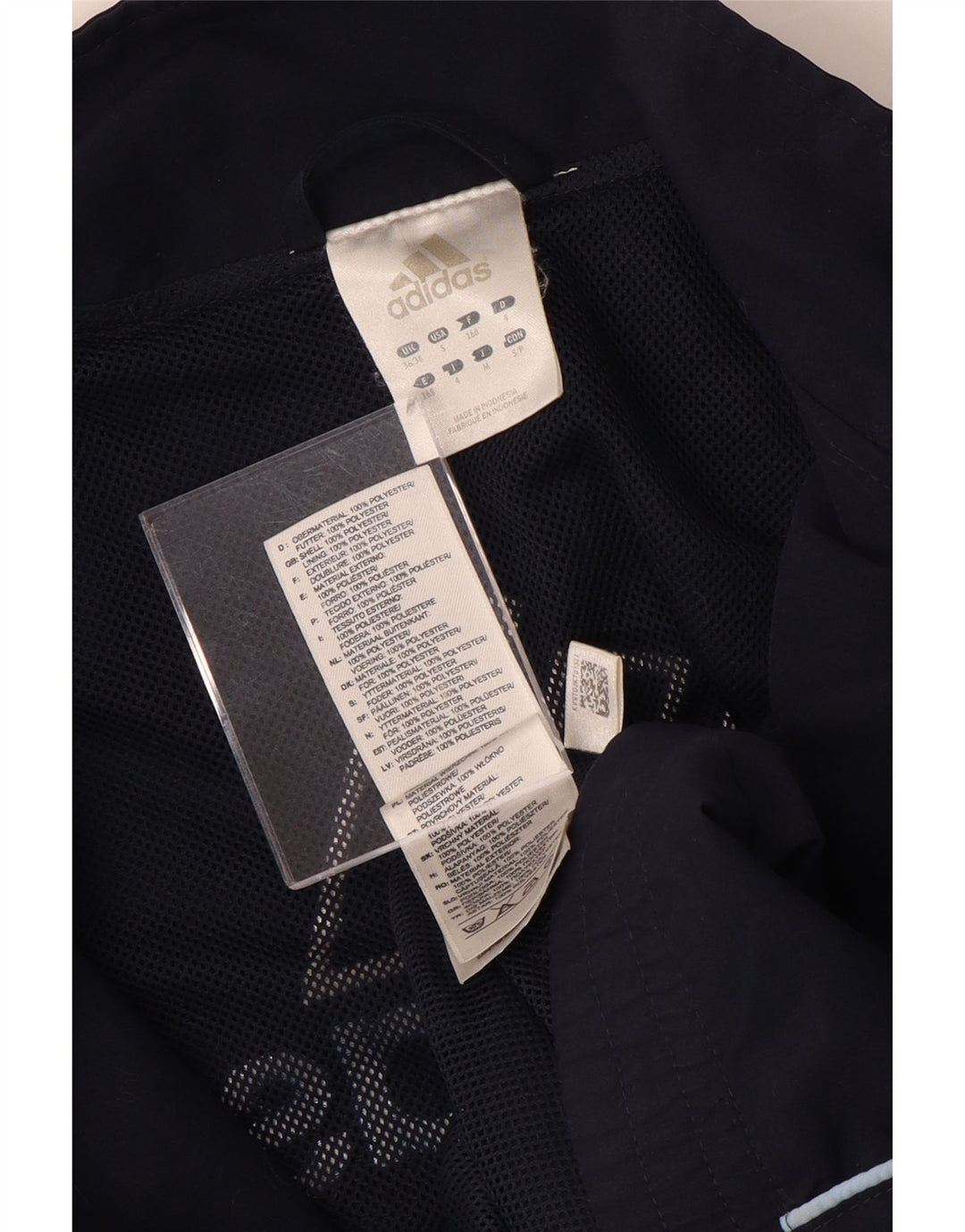 ADIDAS Mens Graphic Tracksuit Top Jacket UK 36/38 Small Navy Blue