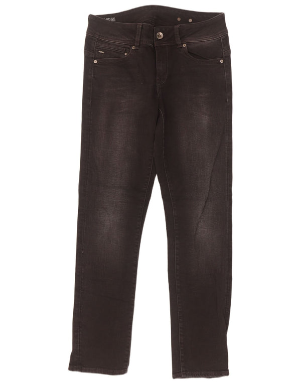 G-Star Womens Midge Straight Jeans W31 L32 Black Cotton