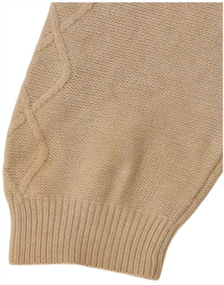 Marks & Spencer Mens Tailored Fit Crew Neck Jumper Sweater Large Beige