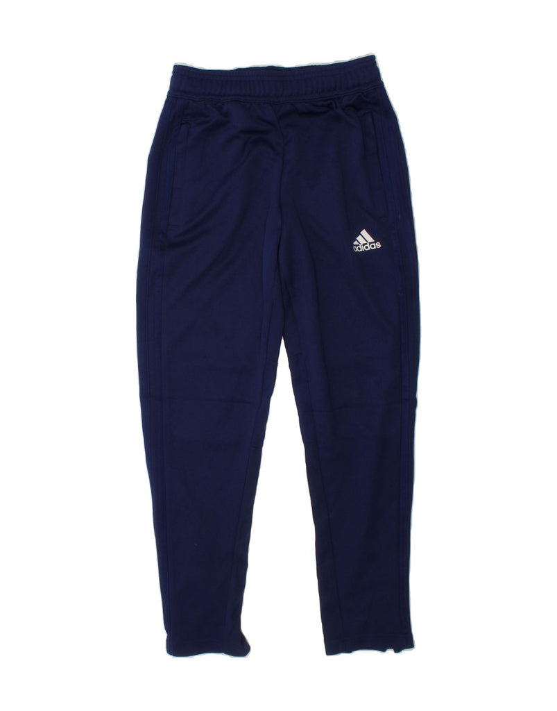ADIDAS Boys Climacool Tracksuit Trousers 9-10 Years  Navy Blue Polyester Vintage Adidas and Second-Hand Adidas from Messina Hembry 