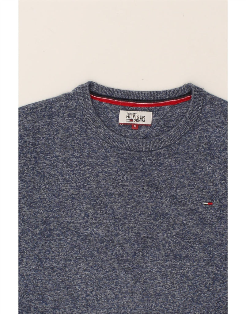 TOMMY HILFIGER Mens Crew Neck Jumper Sweater Medium Navy Blue Flecked | Vintage Tommy Hilfiger | Thrift | Second-Hand Tommy Hilfiger | Used Clothing | Messina Hembry 