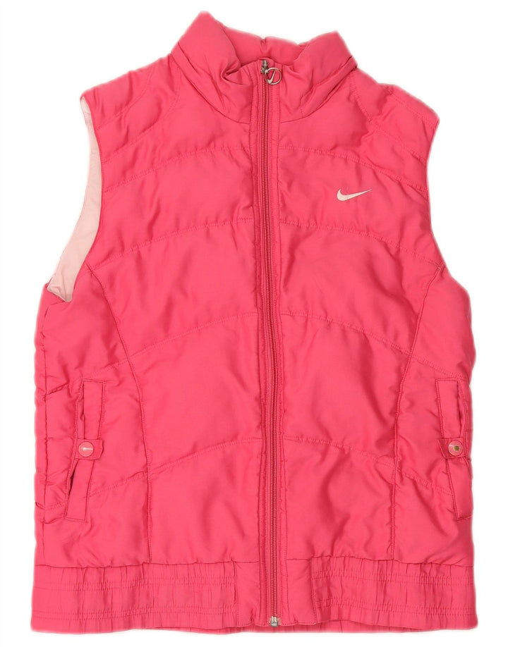NIKE Girls Padded Gilet 12-13 Years Large Pink