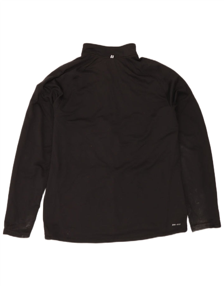 Nike Mens Dri Fit Tracksuit Top Jacket Large Black Polyester