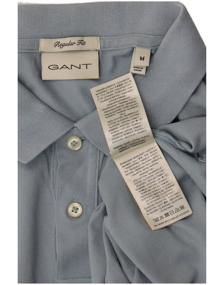 Gant Mens Regular Fit Polo Shirt Medium Blue Cotton