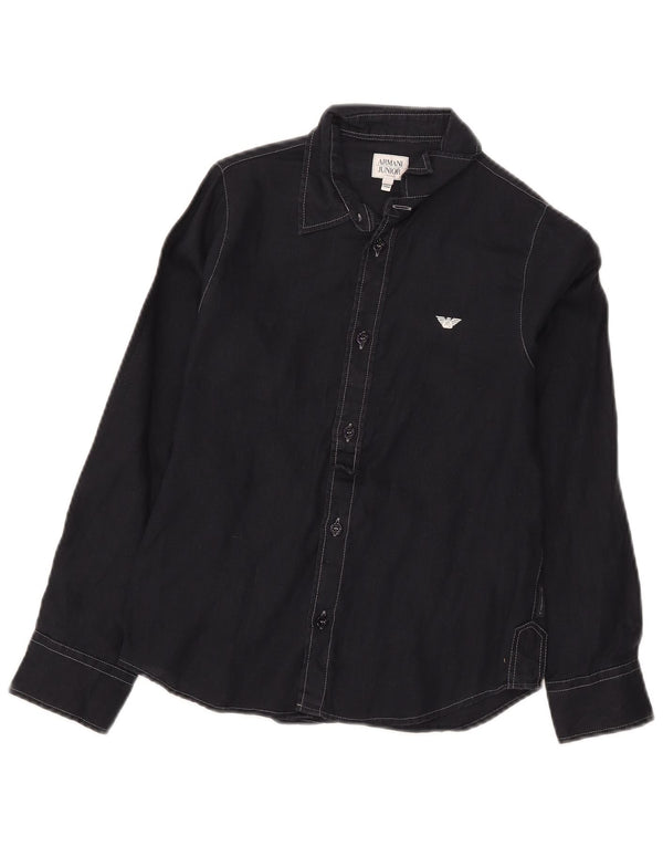Armani Teen Boys Shirt 9-10 Years Black Linen