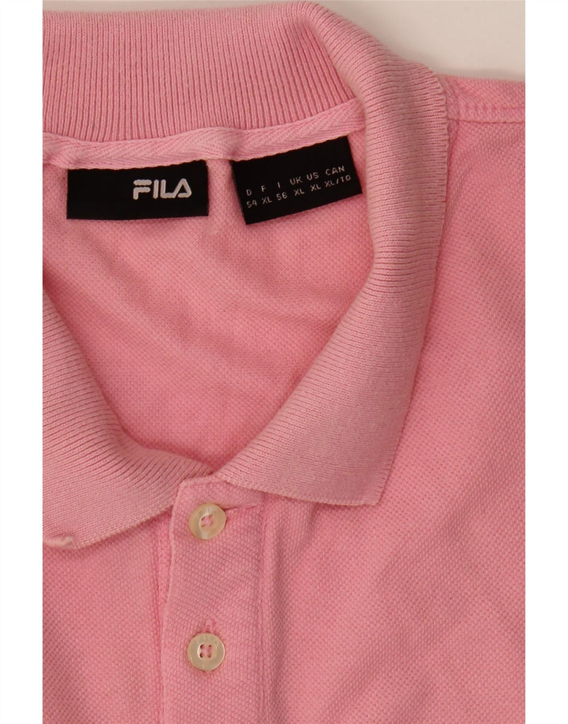 FILA Mens Polo Shirt XL Pink Cotton Vintage Fila and Second-Hand Fila from Messina Hembry 