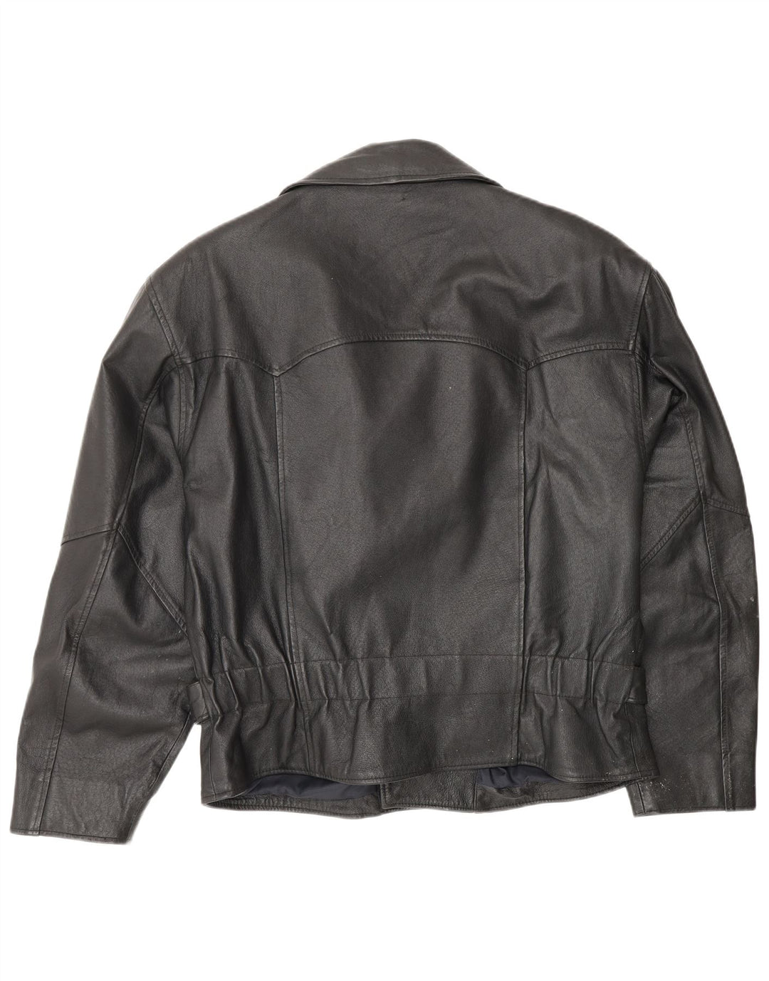 Vintage Mens Leather Biker Jacket UK 38 Medium Black Leather