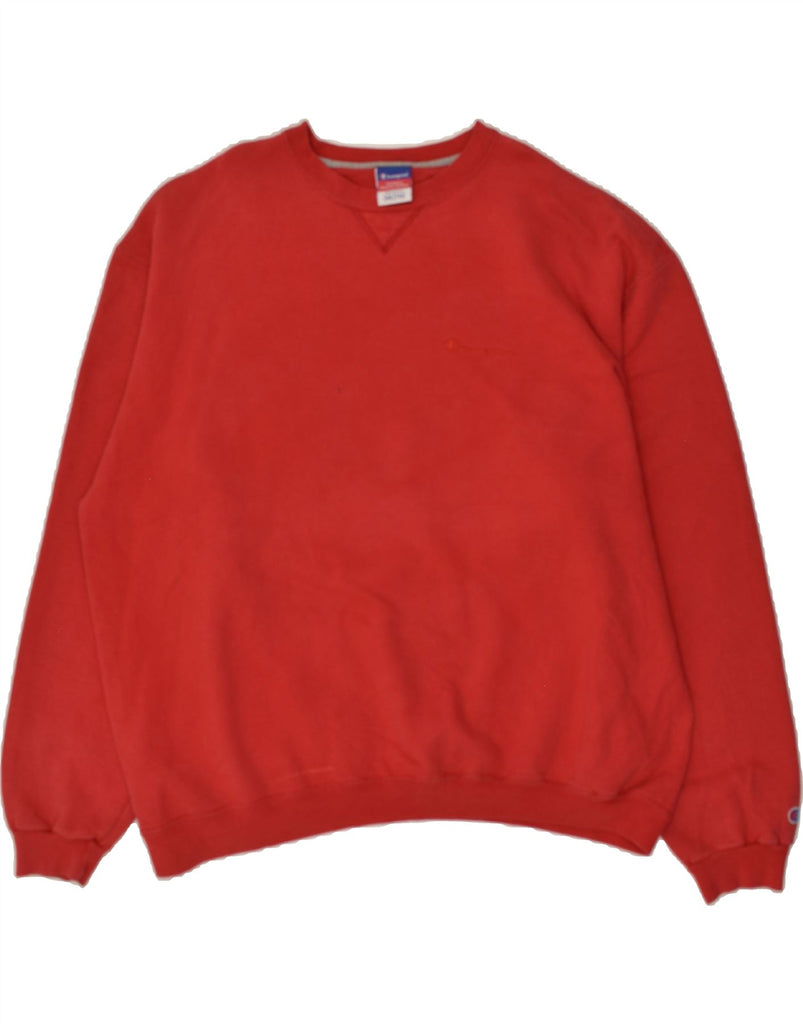 CHAMPION Mens Sweatshirt Jumper 2XL Red Cotton | Vintage Champion | Thrift | Second-Hand Champion | Used Clothing | Messina Hembry 