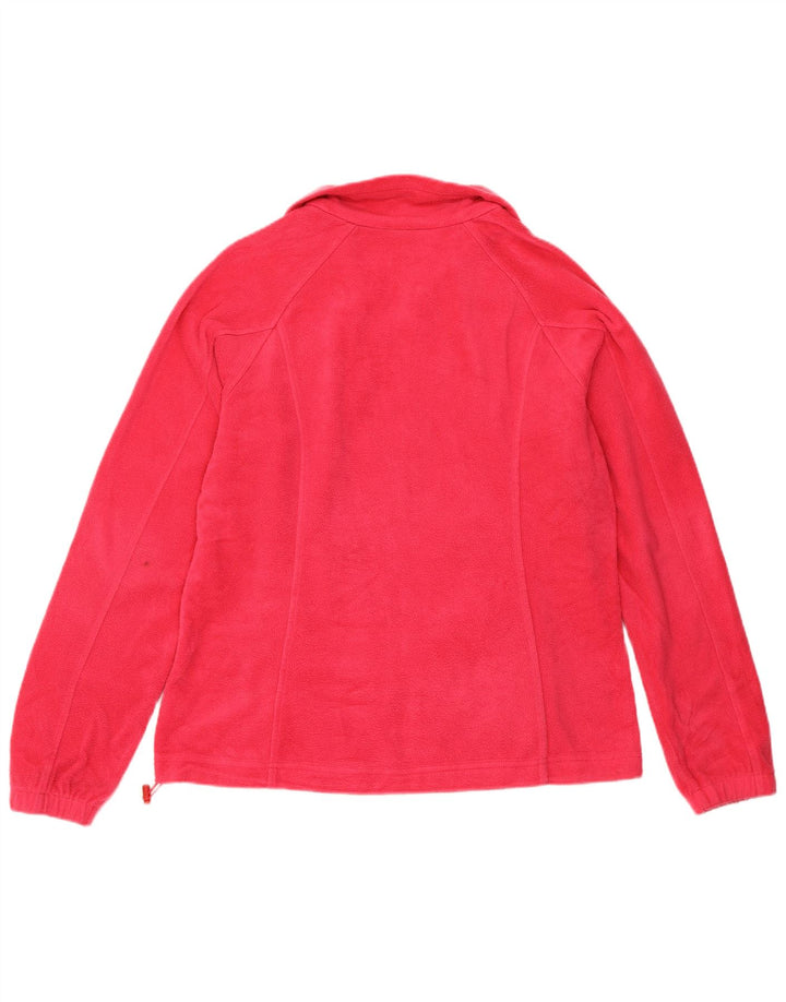 COLUMBIA Womens Fleece Jacket UK 16 Large Pink Polyester