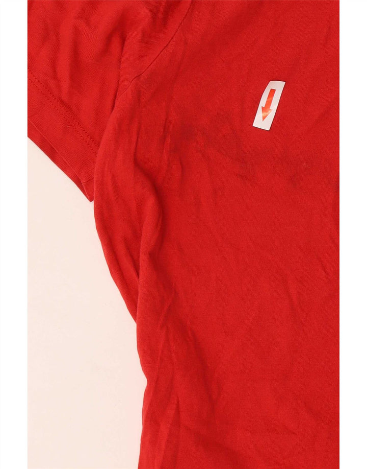 Jack & Jones Mens Graphic T-Shirt Top Medium Red Cotton