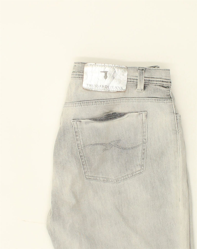 TRUSSARDI Womens Slim Jeans IT 44 Medium W30 L28 Grey Cotton | Vintage Trussardi | Thrift | Second-Hand Trussardi | Used Clothing | Messina Hembry 