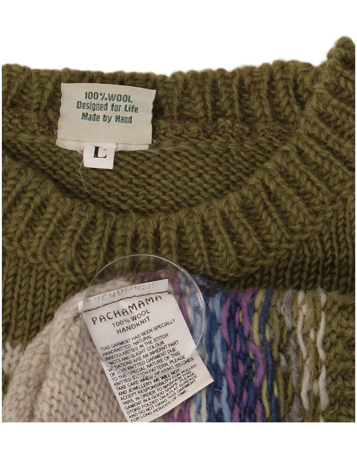 Pachamama Womens Boat Neck Jumper Sweater UK 16 Large Multicoloured