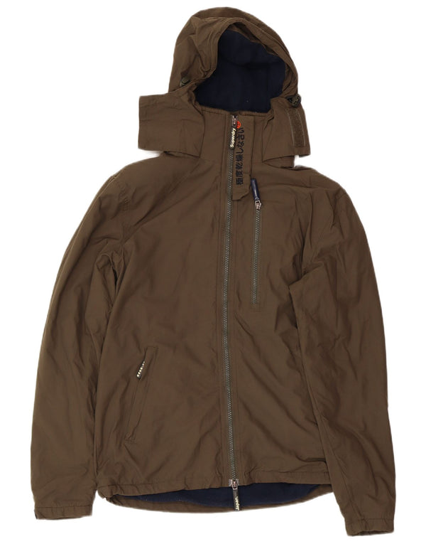 Superdry Mens Graphic Windbreaker Jacket UK 36 Small Green Polyester