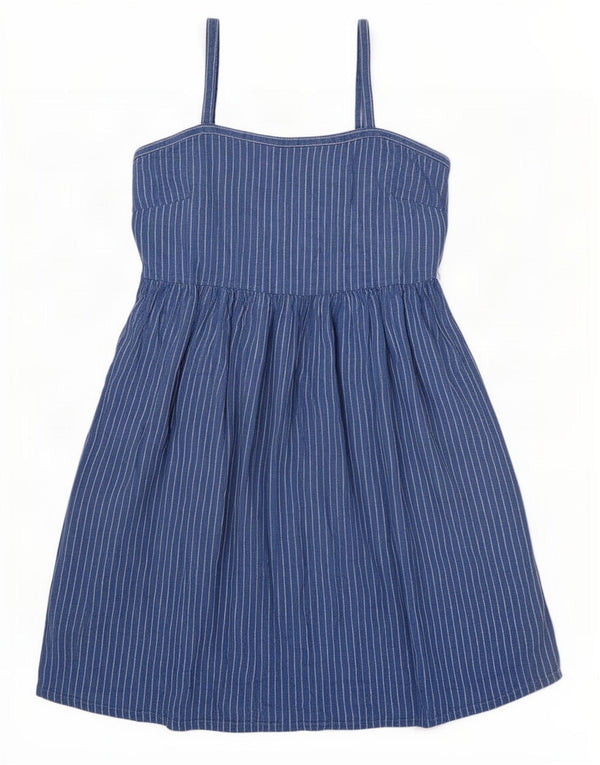 Marks & Spencer Womens Sundress UK 22 3XL Blue Striped Linen