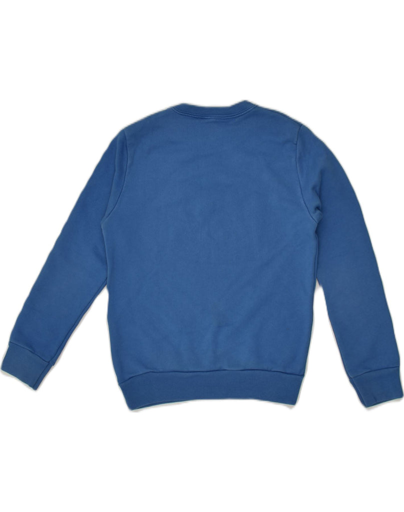 BENETTON Boys Graphic Sweatshirt Jumper 7-8 Years Medium Blue Cotton | Vintage Benetton | Thrift | Second-Hand Benetton | Used Clothing | Messina Hembry 