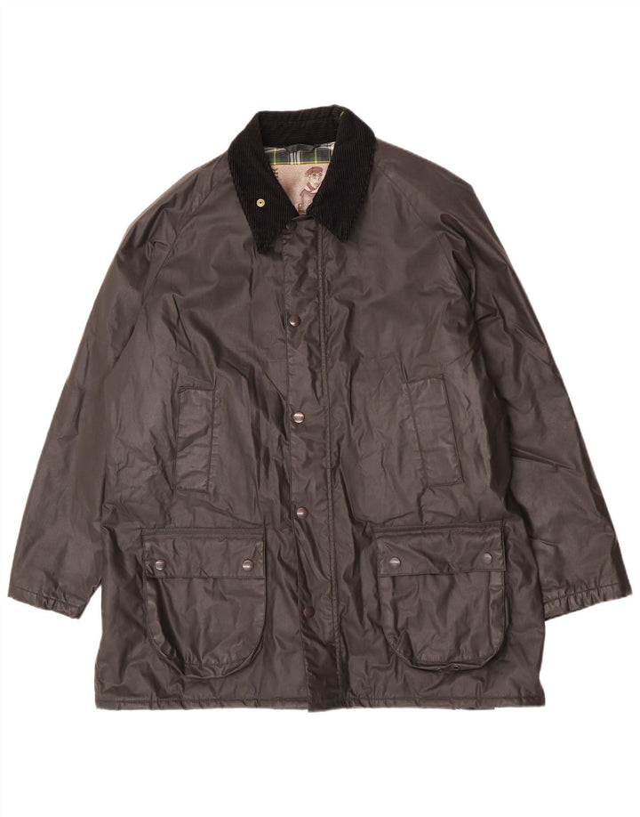 Conbipel Mens Natural Wear Waxed Cotton Jacket UK 42 XL Grey Polyester