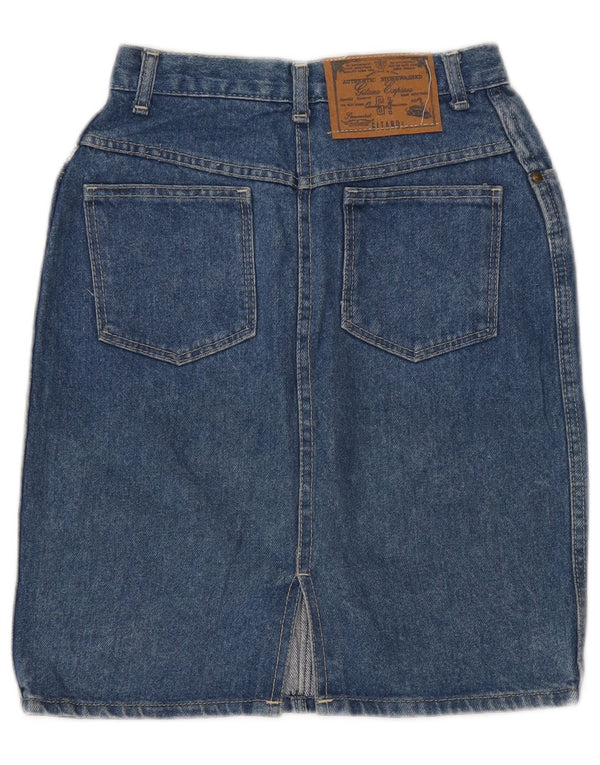 GITANO Womens High Waist Denim Skirt W26 Small Blue Cotton
