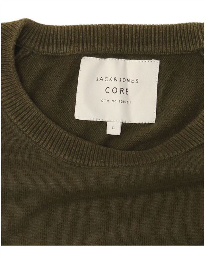 Jack & Jones Mens Sweatshirt Jumper Large Green Colourblock