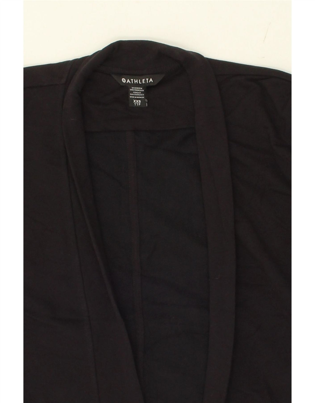 ATHLETA Womens Oversized Cardigan Top UK 2 2XS Black Cotton Vintage Athleta and Second-Hand Athleta from Messina Hembry 