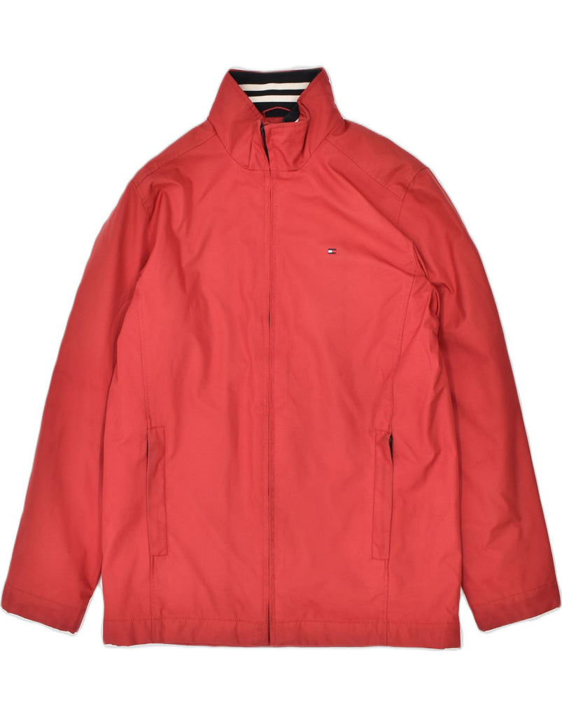 TOMMY HILFIGER Mens Windbreaker Jacket UK 38 Medium Red Polyester | Vintage | Thrift | Second-Hand | Used Clothing | Messina Hembry 