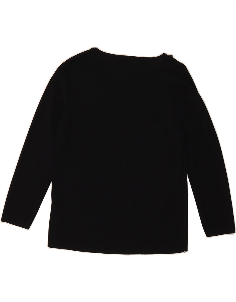 CASAMIA Womens 3/4 Sleeve Boat Neck Jumper Sweater UK 10 Small  Black Vintage Casamia and Second-Hand Casamia from Messina Hembry 