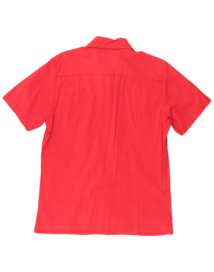 CALVIN KLEIN JEANS Mens Short Sleeve Shirt Large Red