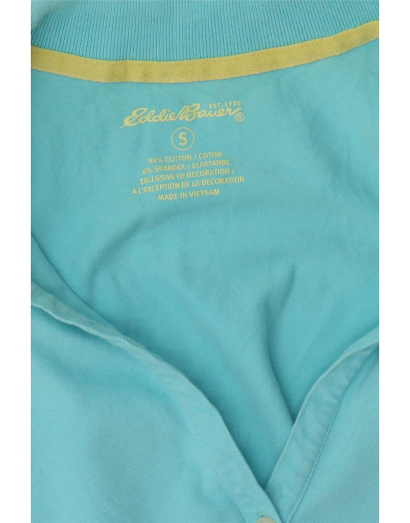 EDDIE BAUER Womens Polo Shirt UK 10 Small Turquoise Vintage Eddie Bauer and Second-Hand Eddie Bauer from Messina Hembry 