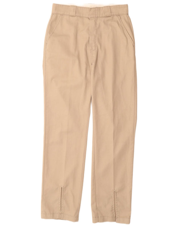 DICKIES Mens Straight Chino Trousers W28 L31 Beige Polyester