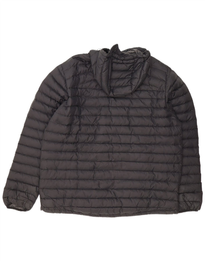 MOUNTAIN WAREHOUSE Mens Hooded Padded Jacket UK 42 XL Black Polyester