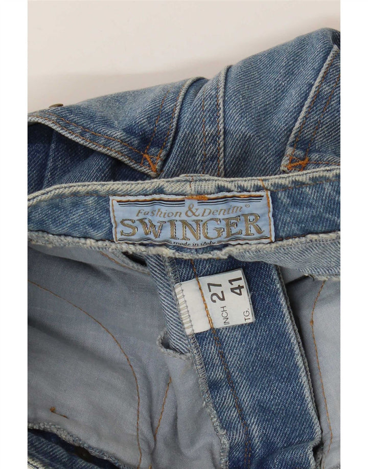 Swinger Womens Denim Skirt IT 41 Medium W27  Blue Cotton