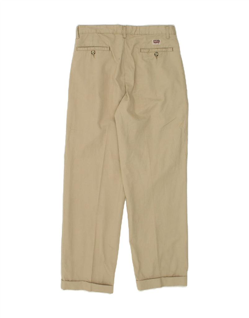 RIFLE Mens Pegged Casual Trousers W32 L30 Beige Cotton | Vintage Rifle | Thrift | Second-Hand Rifle | Used Clothing | Messina Hembry 