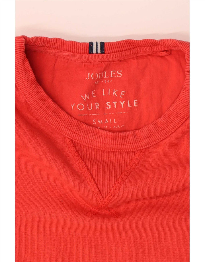 Joules Mens Sweatshirt Jumper Small Orange Cotton