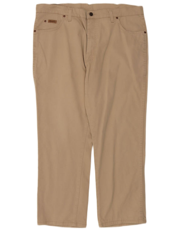 Wrangler Mens Straight Casual Trousers W38 L28 Beige