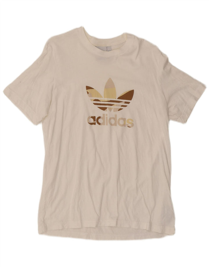 Adidas Mens Graphic T-Shirt Top Large White Cotton