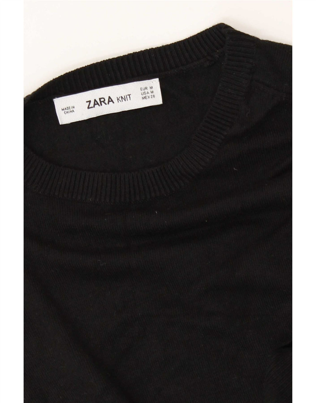 Zara Womens Boat Neck Jumper Sweater UK 12 Medium Black