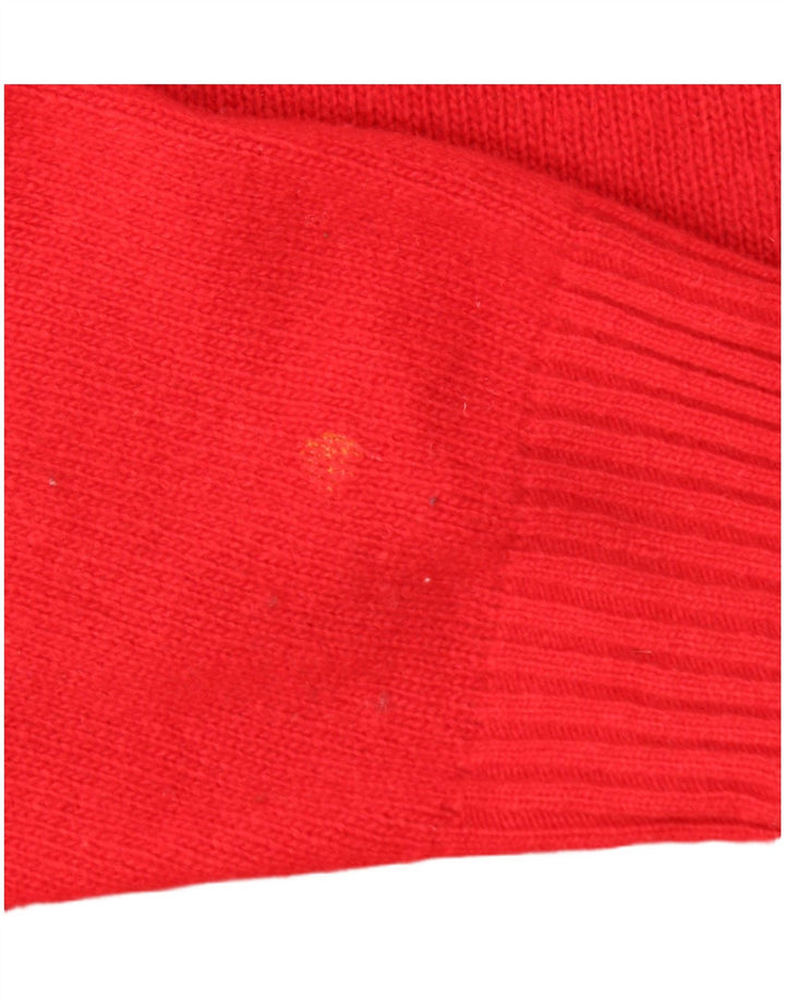 Sergio Tacchini Mens Crew Neck Jumper Sweater Large Red Wool