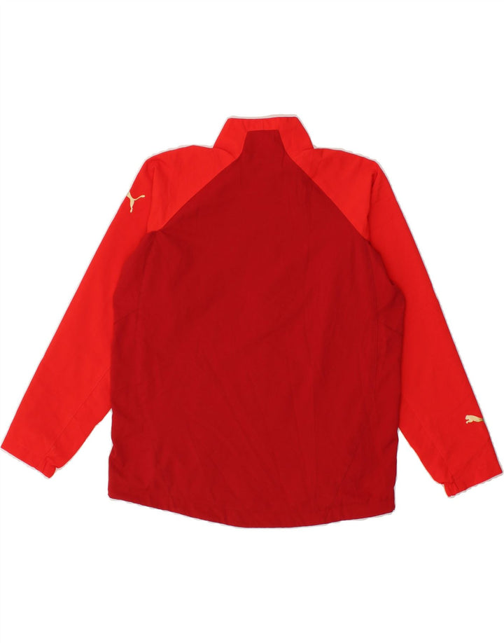 PUMA Boys Rain Jacket 13-14 Years Red Polyester Vintage Puma and Second-Hand Puma from Messina Hembry 