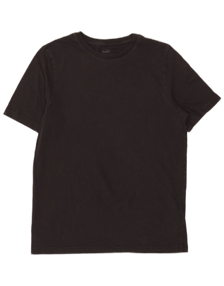 PUMA Mens T-Shirt Top Medium Black Cotton