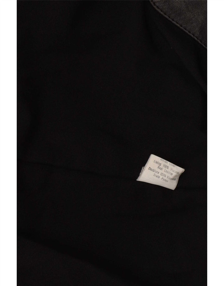 Settore Mens Leather Coat UK 42 XL Black
