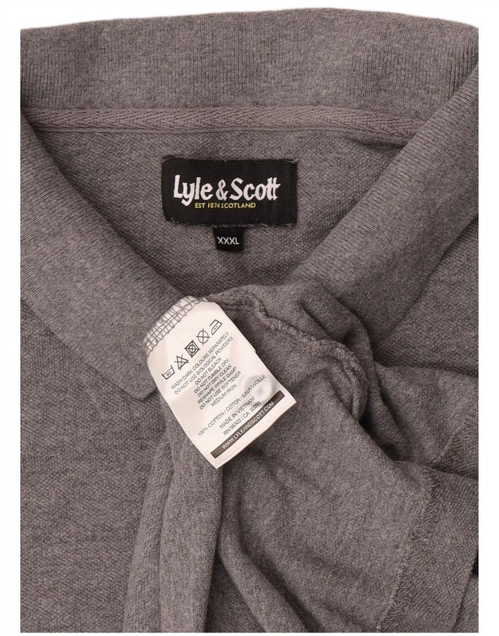 Lyle & Scott Mens Polo Shirt 3XL Grey Cotton