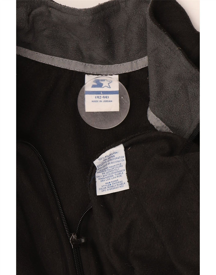 Starter Mens Fleece Jacket UK 40 Large Black Polyester