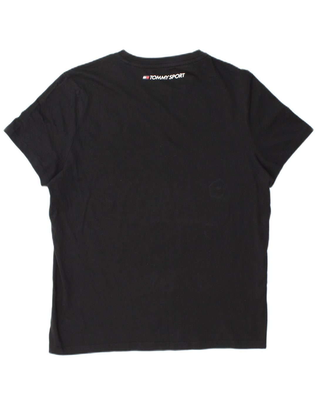 TOMMY HILFIGER Mens T-Shirt Top Medium Black Cotton
