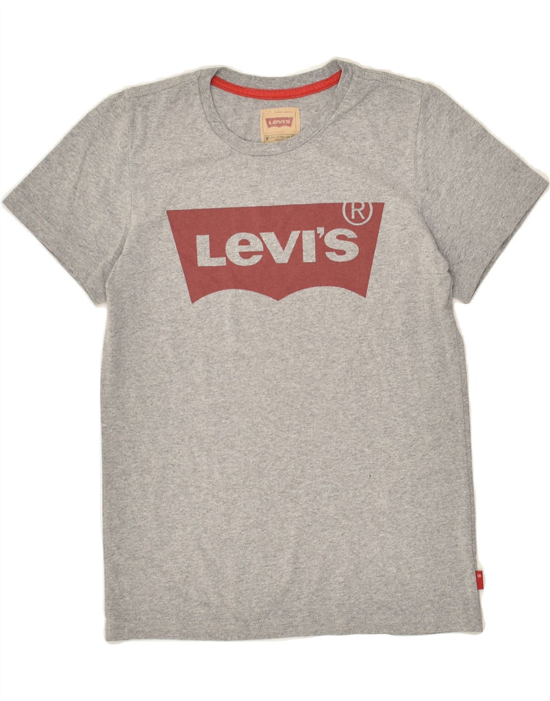 LEVI'S Boys Graphic T-Shirt Top 11-12 Years Grey Flecked Cotton | Vintage Levi's | Thrift | Second-Hand Levi's | Used Clothing | Messina Hembry 