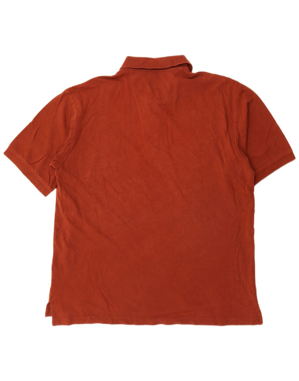 Izod Mens Polo Shirt Large Maroon Cotton