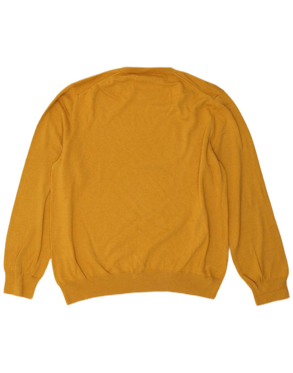 Marks & Spencer Mens Crew Neck Jumper Sweater 2XL Yellow