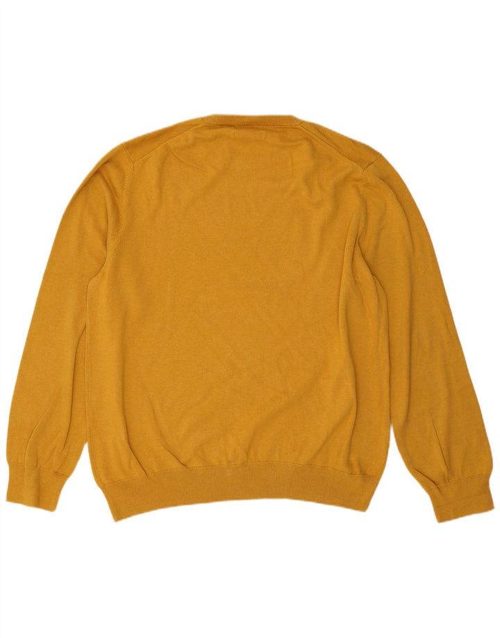 Marks & Spencer Mens Crew Neck Jumper Sweater 2XL Yellow