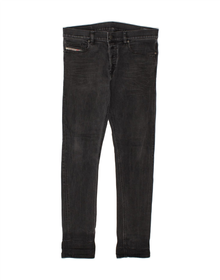 DIESEL Mens Slim Jeans W32 L32 Black Cotton