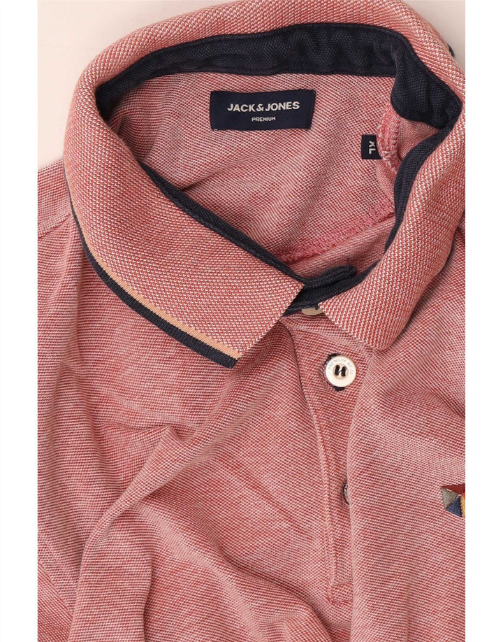 Jack & Jones Mens Polo Shirt XL Red